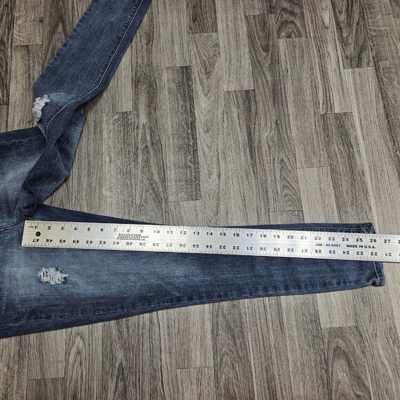 Mudd High Rise Jegging Jeans Juniors 3 Blue Skinny Distressed Stretch Denim - Picture 8 of 10